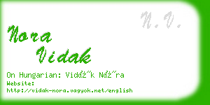 nora vidak business card